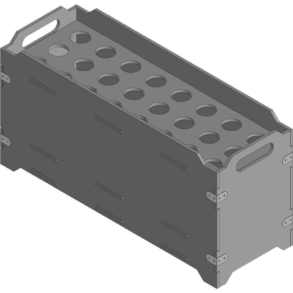 BELCASE TC-BOX-24F, 806x283х398мм, ящик транспортировочный для 24 стоек (ног)