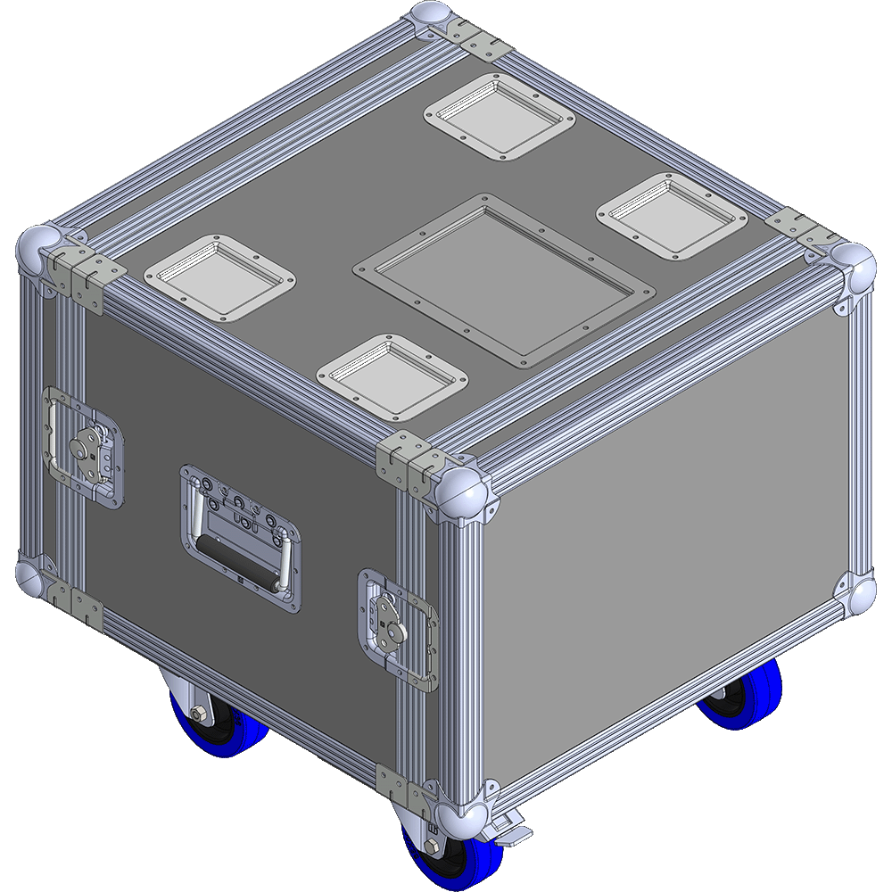 BELCASE RС-4008-R, 569x530x378мм, кейс рэковый приборный на колесной базе, рабочая глубина 40см, 8U