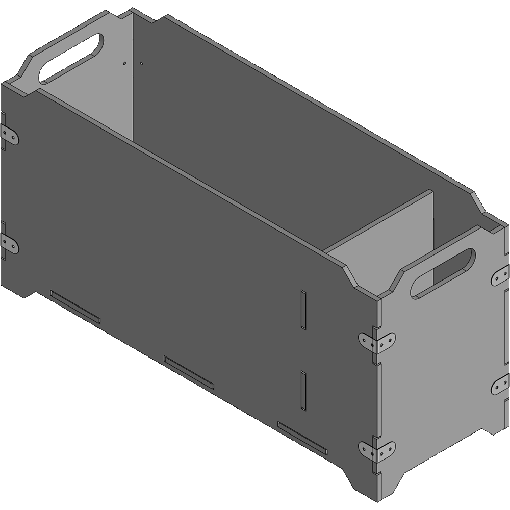 BELCASE TC-BOX-80/20, 806х283х398мм, ящик транспортировочный универсальный, перегородка 80/20